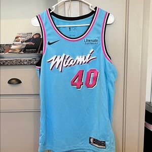 Nike Light Blue Miami Heat “Vice nights” Jersey with Pink and Black